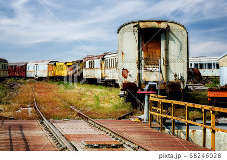 old rusty railcars deposit old rusty railcars deposit 68246028