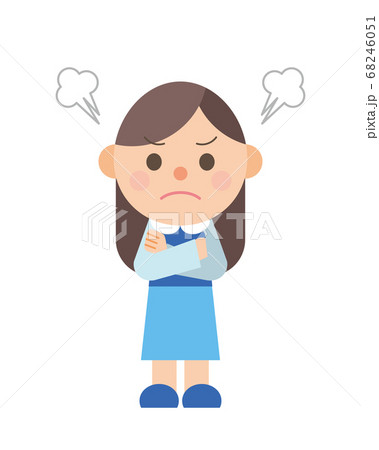 怒っている若い女性 怒っている若い女性 68246051