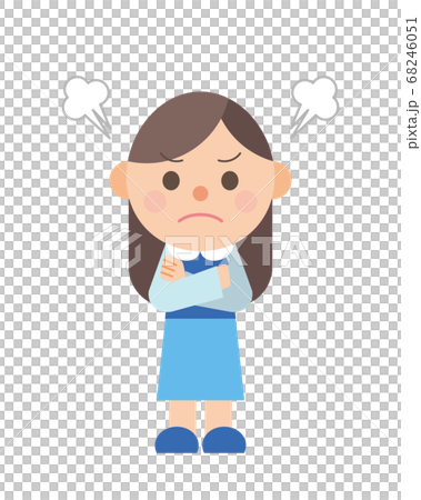 怒っている若い女性 怒っている若い女性 68246051