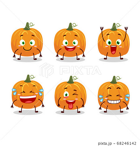 Cartoon character of pumpkin with smile expression Cartoon character of pumpkin with smile expression 68246142