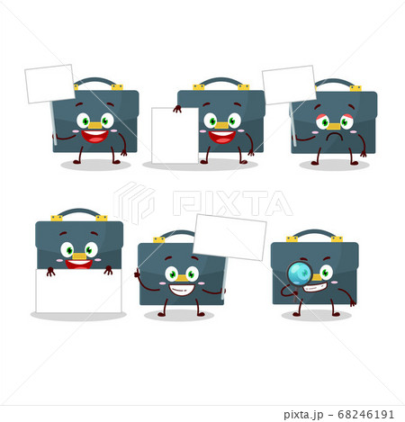 Briefcase cartoon in character bring information board Briefcase cartoon in character bring information board 68246191