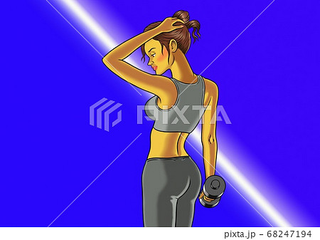 フィットネスインストラクターの女性 68247194