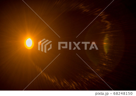 Abstract Natural Sun flare on the black 68248150