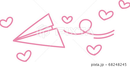 Hand Drawn Style Simple Line Heart And Paper Stock Illustration 6445