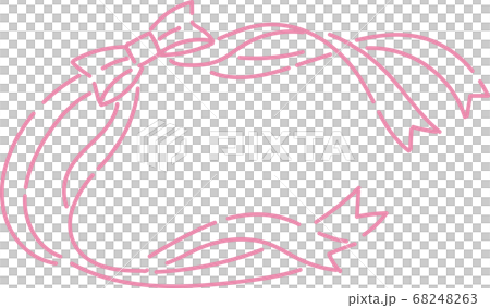 手繪簡單線絲帶圖 68248263