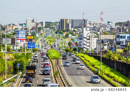 愛知県　日進市都市風景　国道153号 68248845