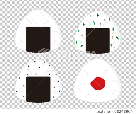 在一個三角形中舉行的飯糰的矢量圖 在一個三角形中舉行的飯糰的矢量圖 68248904