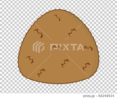 三角に握ったおにぎりのベクターイラスト 焼きおにぎりのイラスト素材 6414
