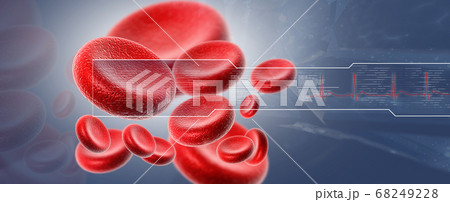 Streaming blood cells 68249228
