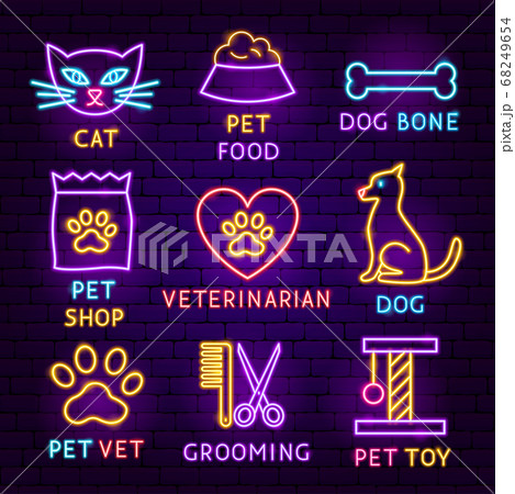 Pet Neon Label Set 68249654
