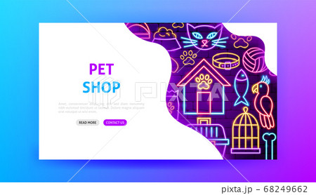 Pet Shop Neon Landing Page Pet Shop Neon Landing Page 68249662