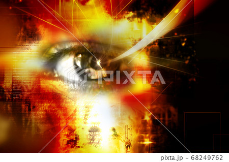 Digital illustration of an eye scan as concept for Digital illustration of an eye scan as concept for 68249762