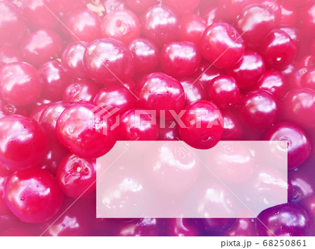 Cherry red berries close-up with white copy space Cherry red berries close-up with white copy space 68250861