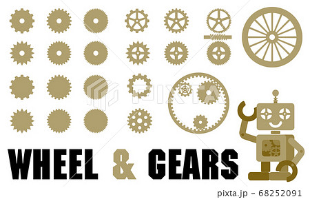 ホイールとギアのベクターイラスト 68252091