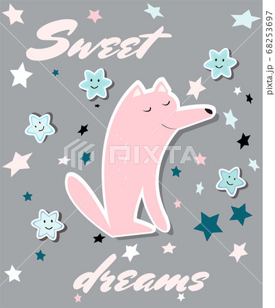 Poster for the children s room with wolf 68253697