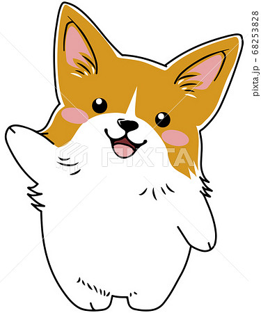 コーギーのキャラクターのイラスト素材 6538