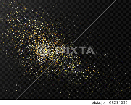 Glitter dust. Gold glitter powder explosion. Star 68254032