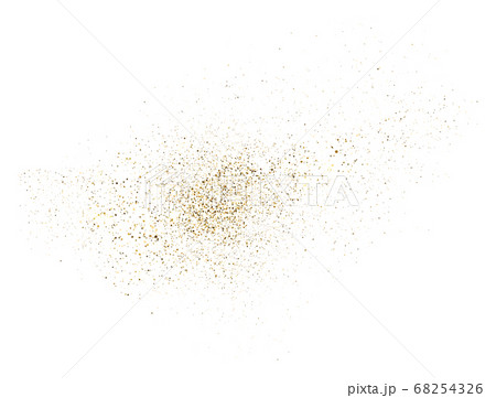 Gold glitter splash on white background. Bright 68254326