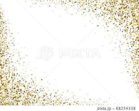 Glitter gold frame with space for text. Luxury 68254338