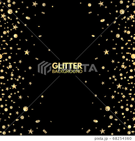 Glitter background. Gold sparkle on a black 68254360