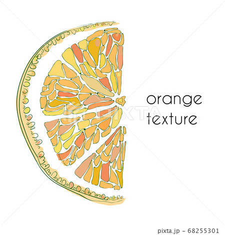 Orange texture background, hand drawn design, 68255301