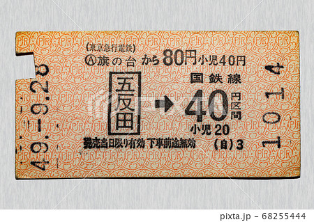 【軟券】乗車券 東急電鉄 旗の台から五反田経由 【軟券】乗車券 東急電鉄 旗の台から五反田経由 68255444