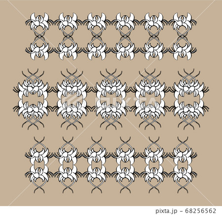 Set of vintage ornaments. Frames, borders, dividers. Ornate decorative design elements for invitation, congratulation and greeting card. Vector Ornament. Hand-drawn Filigree decoration. 68256562