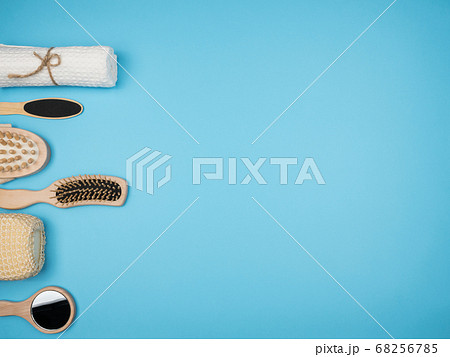 Accessories for beautiful body on a blue 68256785