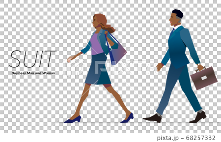 穿著西裝的男人和女人的插圖 穿著西裝的男人和女人的插圖 68257332