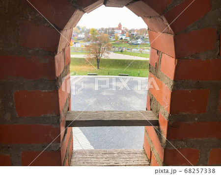 A small narrow window on an old ancient 68257338