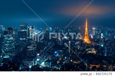 Tokyo cityscape aerial view Tokyo cityscape aerial view 68259170