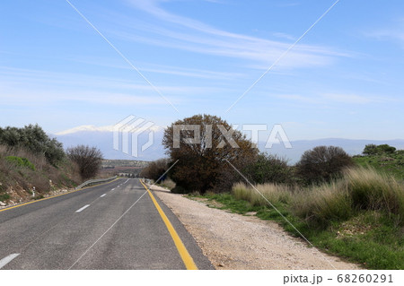 snow lies on Mount Hermon, a mountain range located on the border of Syria, Lebanon and Israel snow lies on Mount Hermon, a mountain range located on the border of Syria, Lebanon and Israel 68260291