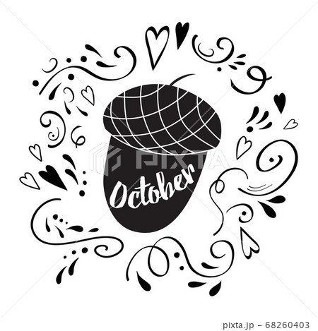 Acorns icon in black style isolated on white 68260403