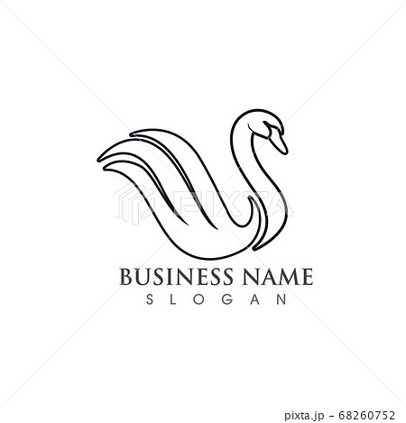 Swan logo and symbol vector template Swan logo and symbol vector template 68260752