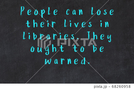 Chalk wise inscription on black chalkboard 68260958