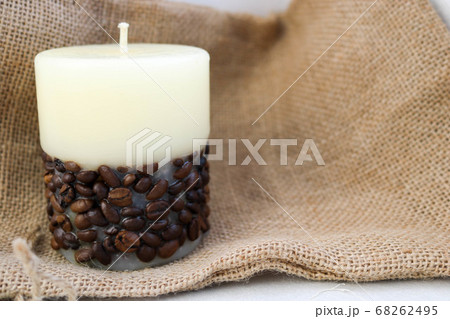 Wax beautiful light beige candle with unflavored Wax beautiful light beige candle with unflavored 68262495