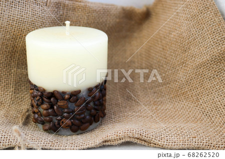 Wax beautiful light beige candle with unflavored Wax beautiful light beige candle with unflavored 68262520