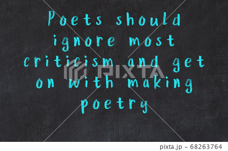 Chalk inscription of smart quote on black desk Chalk inscription of smart quote on black desk 68263764