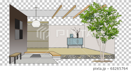 和風の玄関-内装 68265764