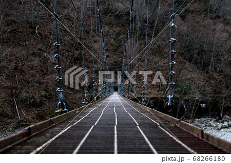 冬の北岳登山「野呂川吊橋」 68266180