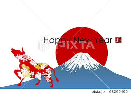 正月素材 富士山 正月素材 富士山 68266496