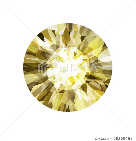 ダイヤモンド 宝石 黄色 イラストのイラスト素材
