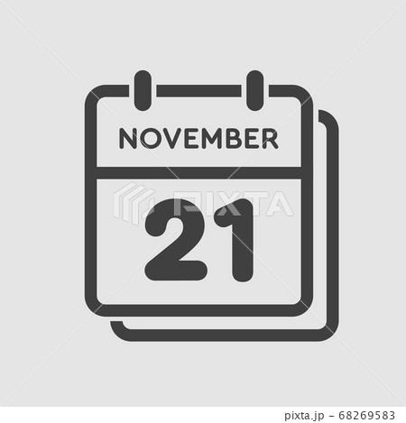 Calendar icon day 21 November, template icon day Calendar icon day 21 November, template icon day 68269583