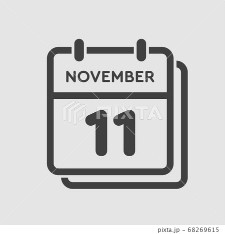 Calendar icon day 11 November, template icon day Calendar icon day 11 November, template icon day 68269615