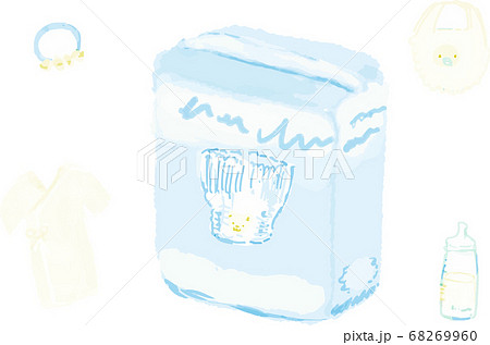赤ちゃん(乳児)の用具イラスト 赤ちゃん(乳児)の用具イラスト 68269960