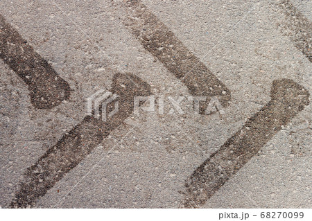 Truck or tractor tread tire print trace marks on Truck or tractor tread tire print trace marks on 68270099