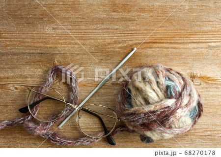 Multycolored brown turquoise thread clew ball, Multycolored brown turquoise thread clew ball, 68270178