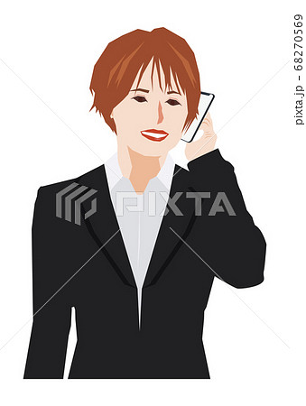 電話で話す女性 68270569
