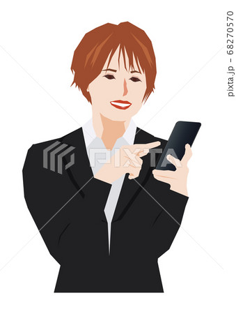 スマホを操作する女性 スマホを操作する女性 68270570