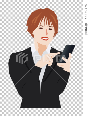 スマホを操作する女性 スマホを操作する女性 68270570
